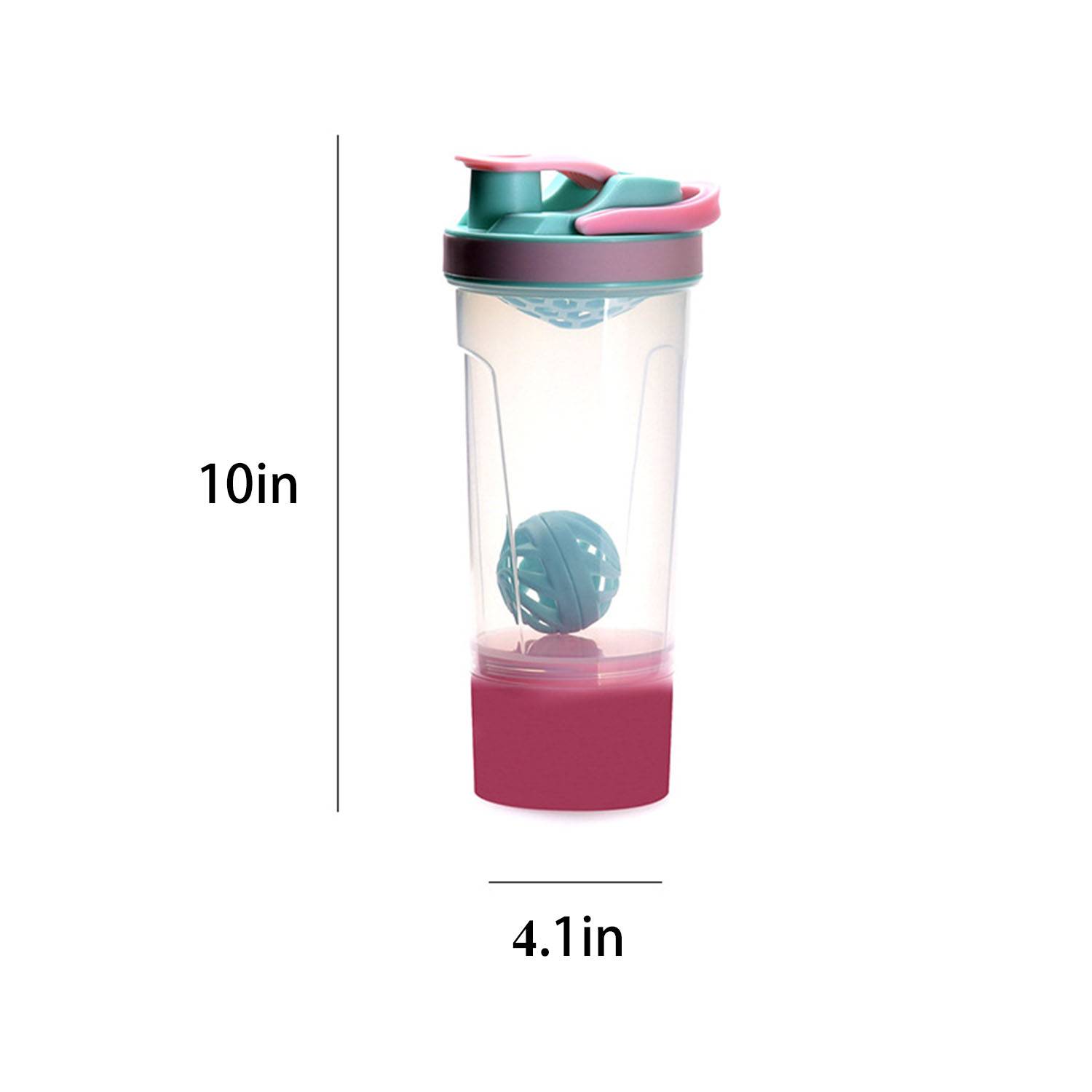 24oz Multifunction Protein Shake Bottle w/ Mixing Ball 5