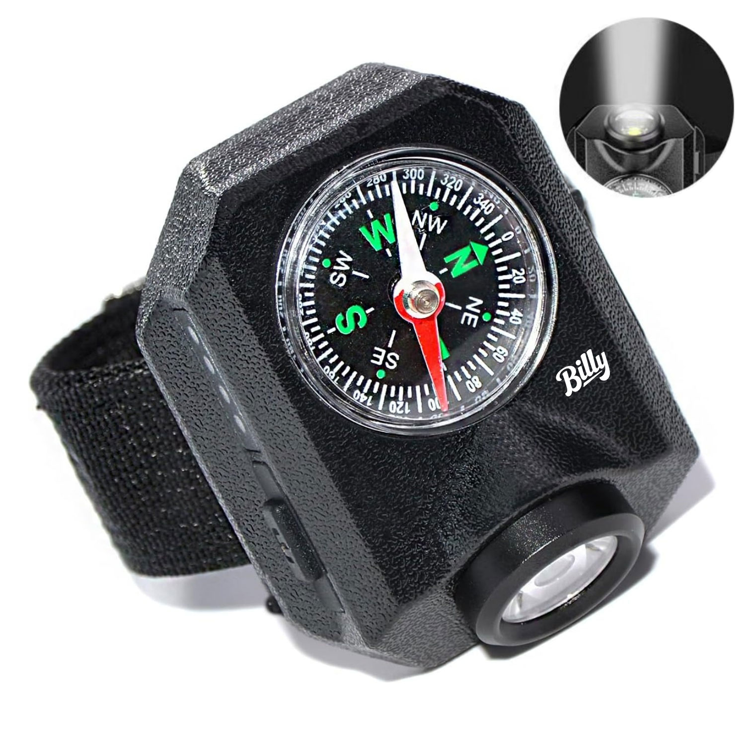 Rechargeable Adjustable Wrist Light w/ Compass 5