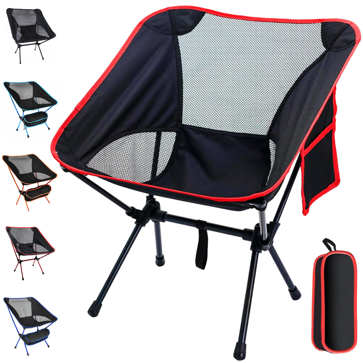 Lightweight Folding Camping Chair with Mesh Back 5
