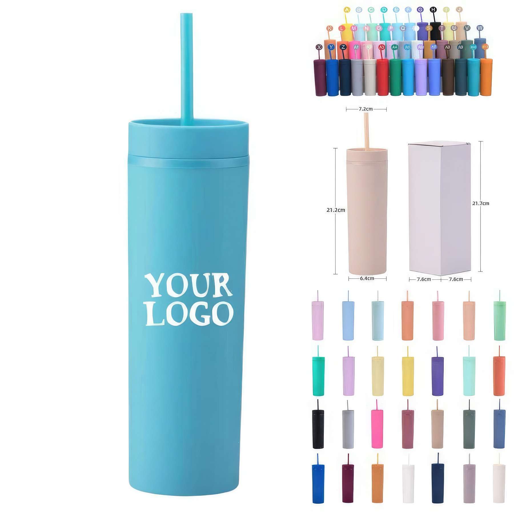 16 oz Venti Cup Water Bottles Plastic Tumbler 2