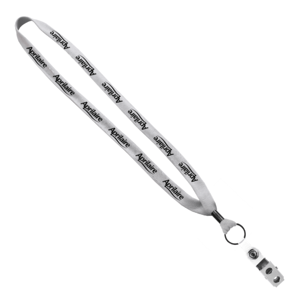5/8" Polyester Shoelace Lanyard with Metal Crimp & Split-Ring 252