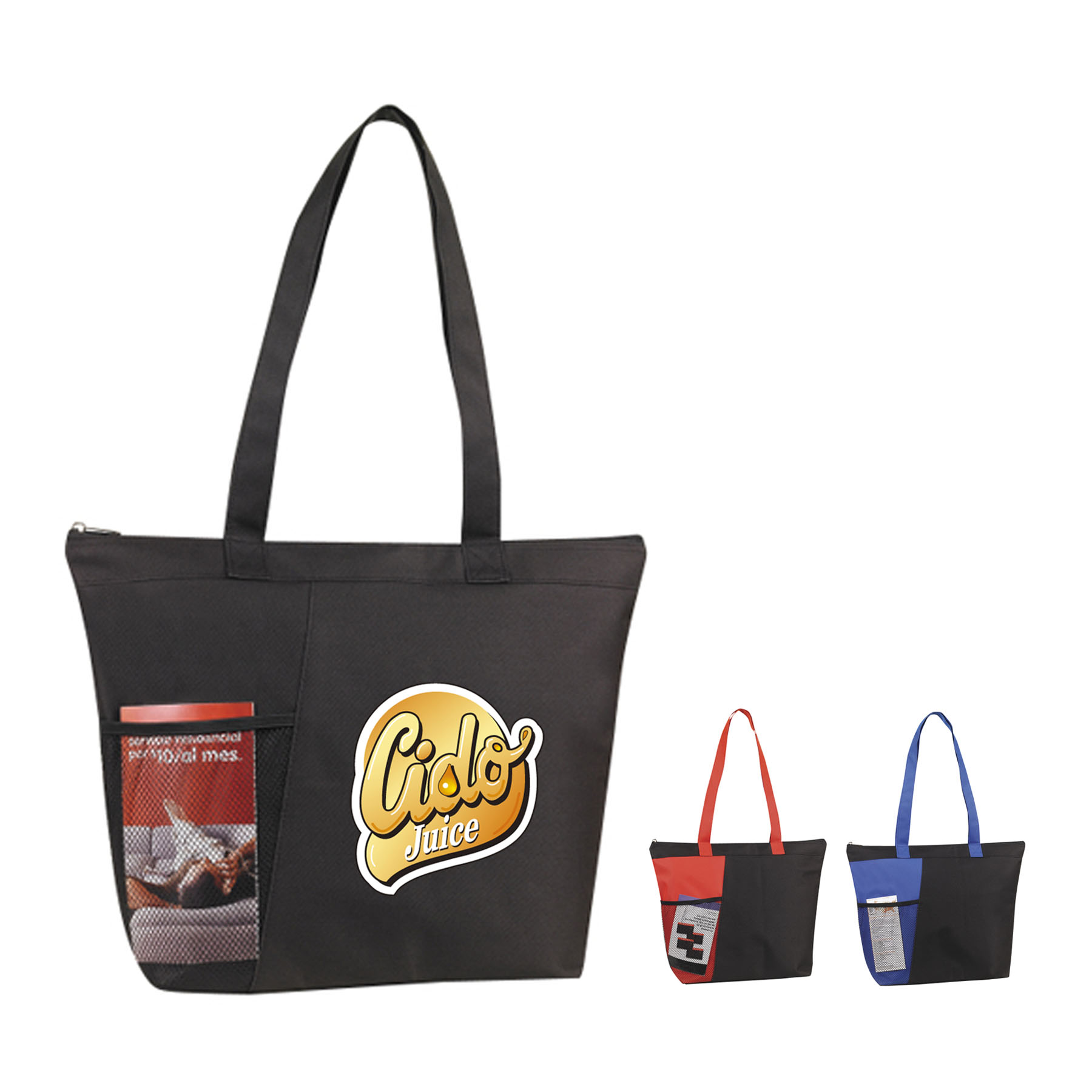 600D Mesh Pocket Tote Bag 2