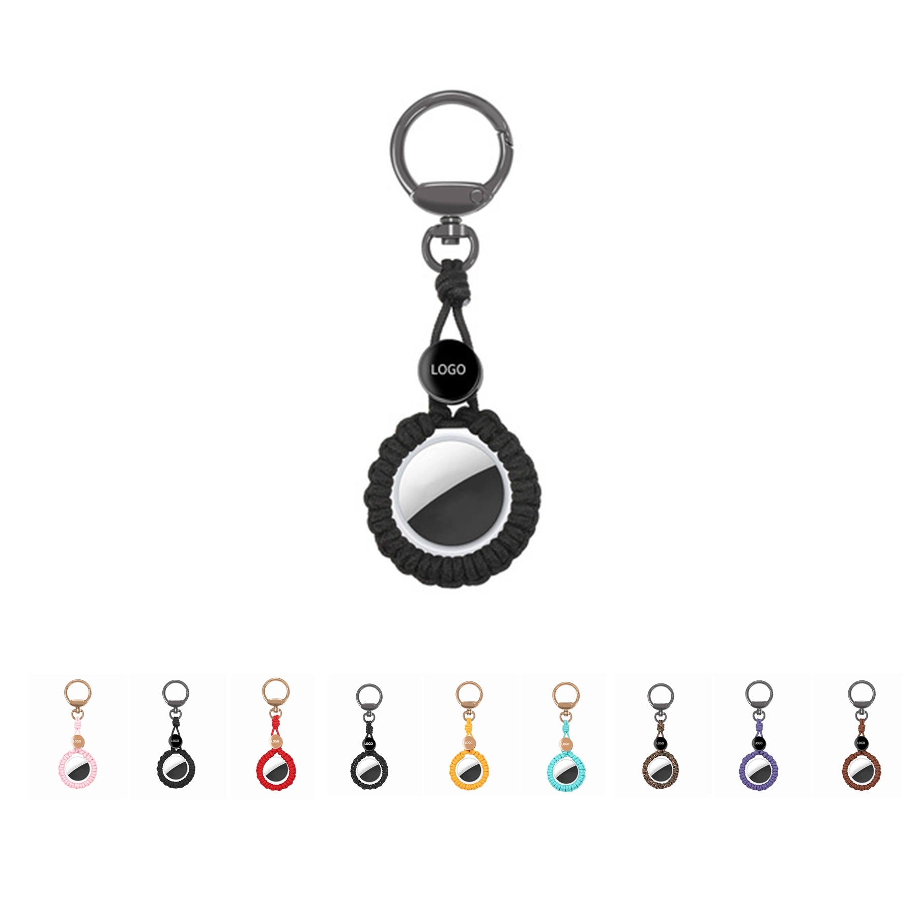 Case Keychain for Apple Airtag Holder Dog Tag Clip Key Ring 2