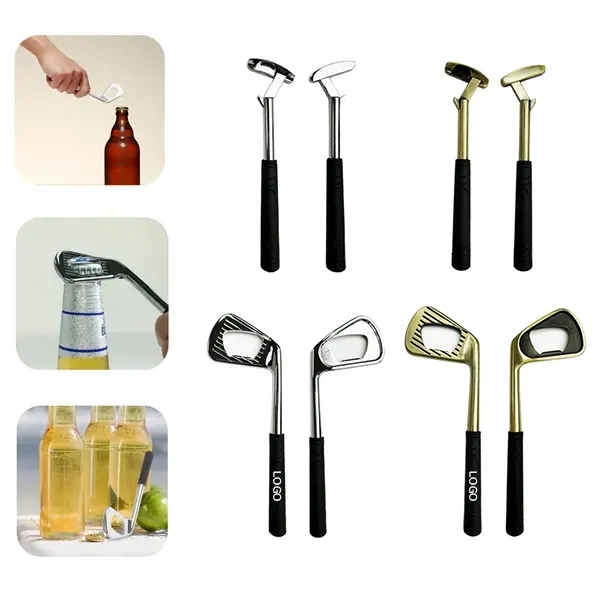 Club Shaped Beer Bottle Opener with Golf Theme 3