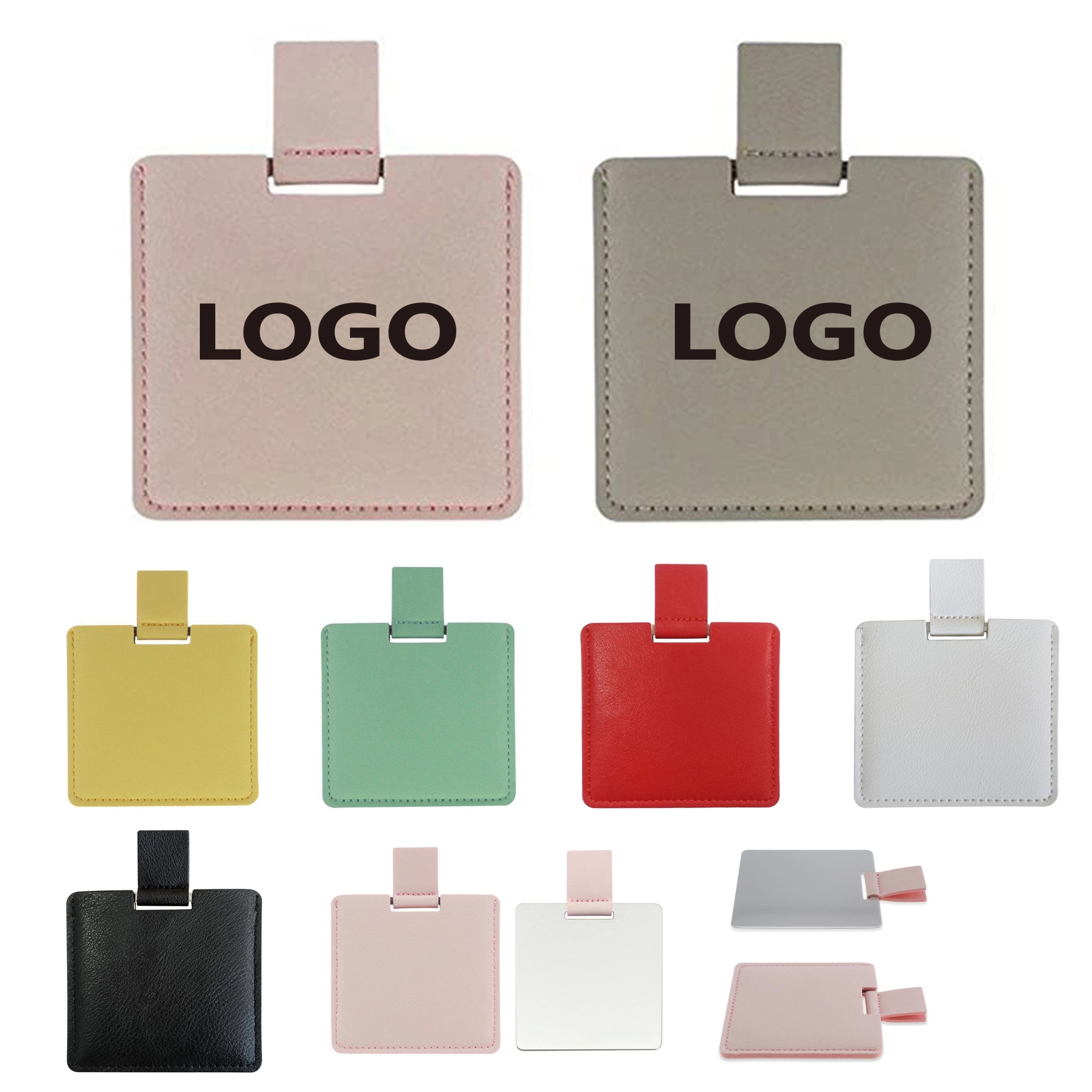 Stainless Steel Compact Mirror With PU Leather 7