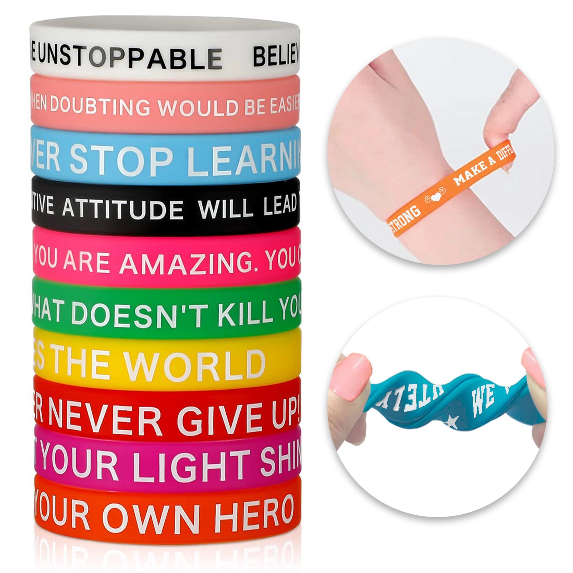 1/2" Custom Printed Silicone Wristband 2