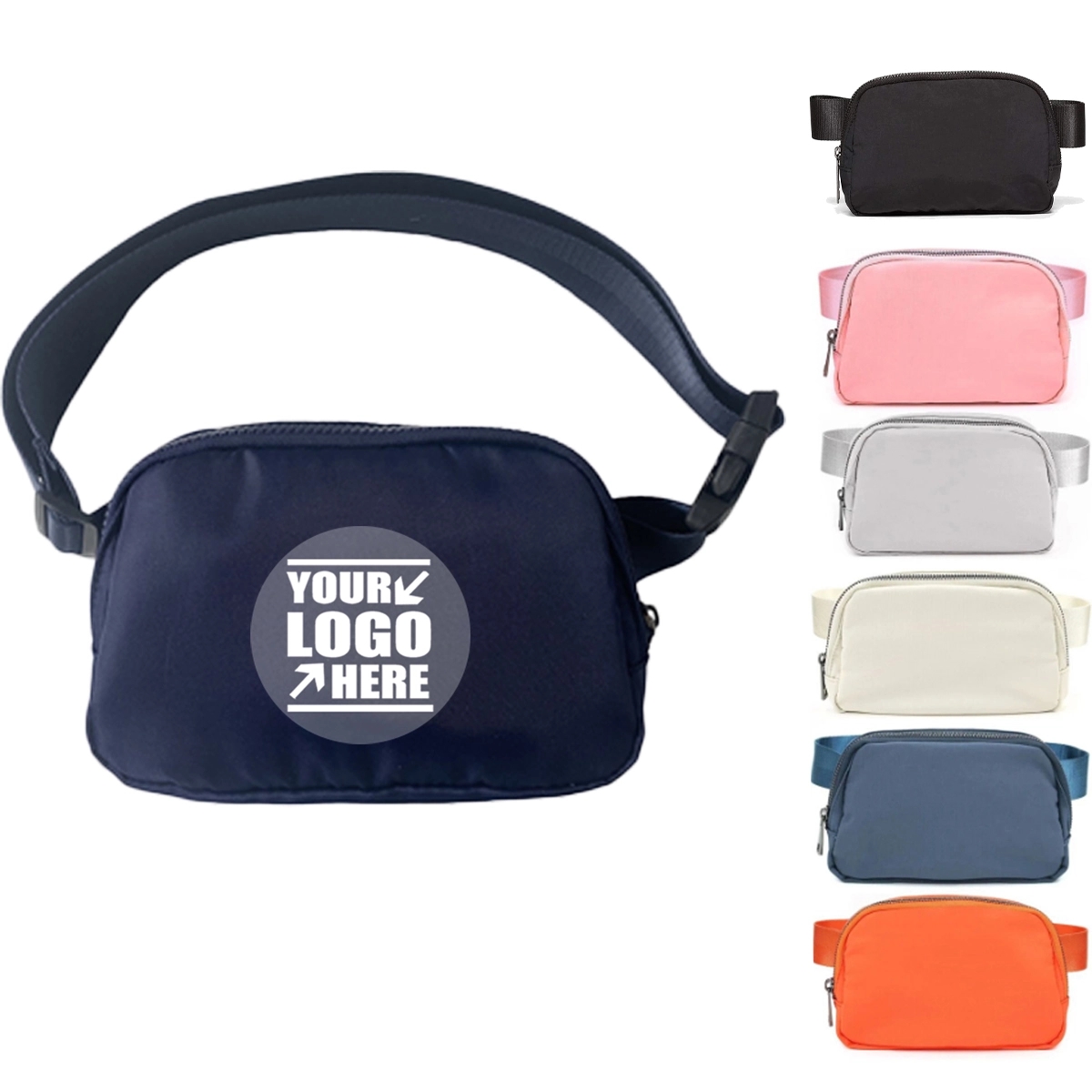 Custom Unisex Mini Adjustable Strap Workout Belt Bag 6