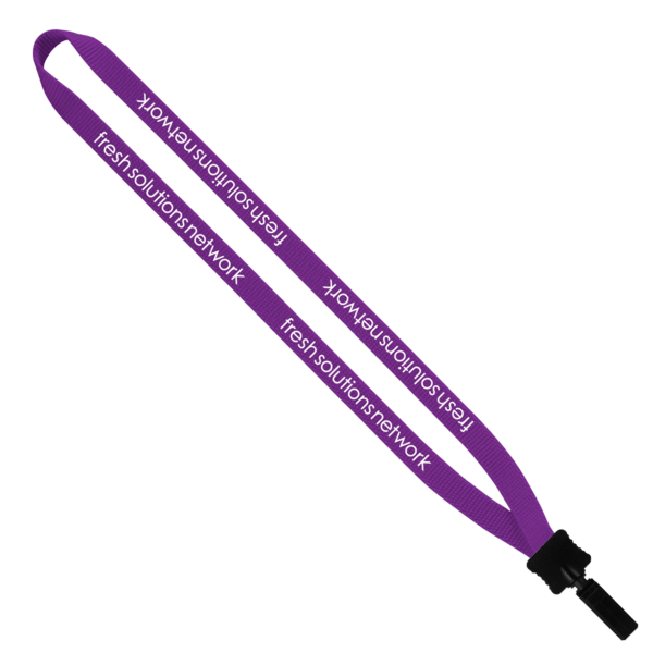1/2" Smooth Nylon Lanyard with Plastic Clamshell & Bulldog Clip 16