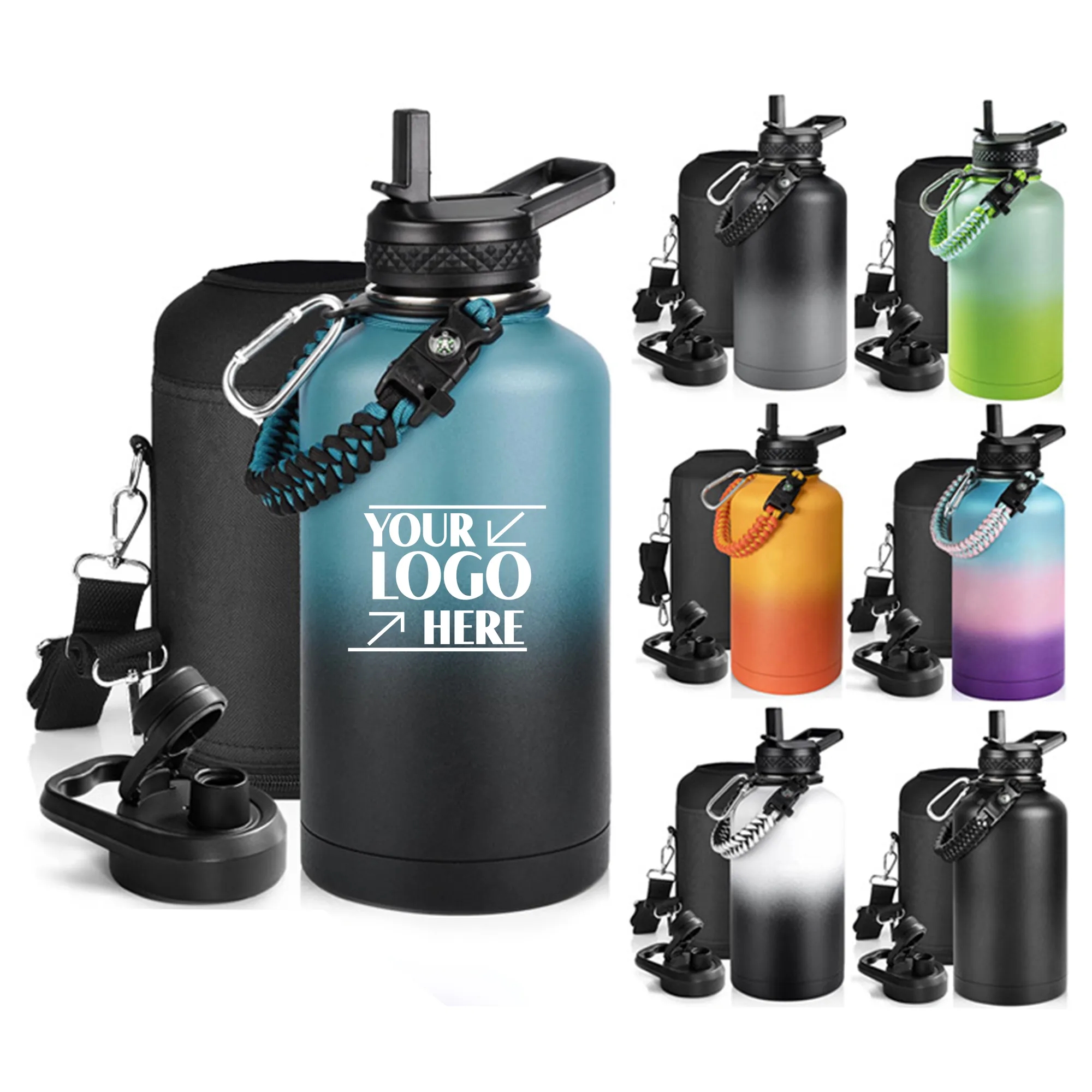Metal Gradient Color Large Capacity Sports Kettle