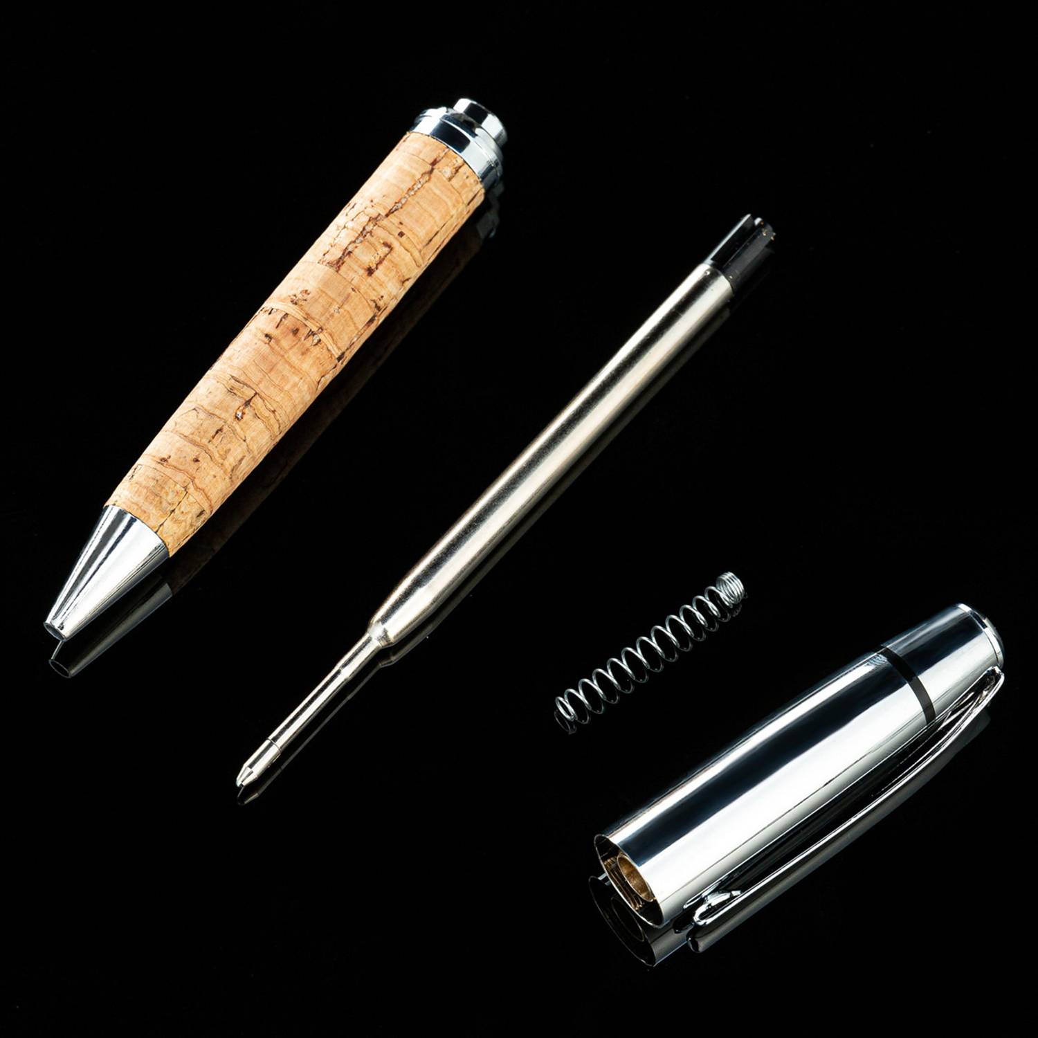 Creative Wood Grain Metal Rotating Ballpoint Pen 2