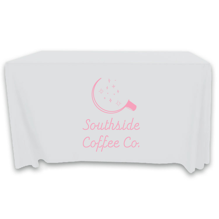 4 ft. x 30 PolyKnit Table Cover (One Color Logo) 17