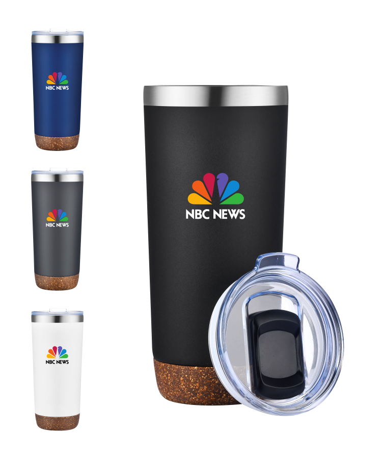 Union Printed - 22 oz Vacuum Tumbler w/ Cork Bottom - Full Color 1