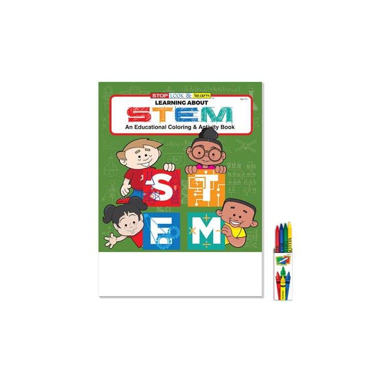 Learning About STEM Coloring Book with Crayons 2