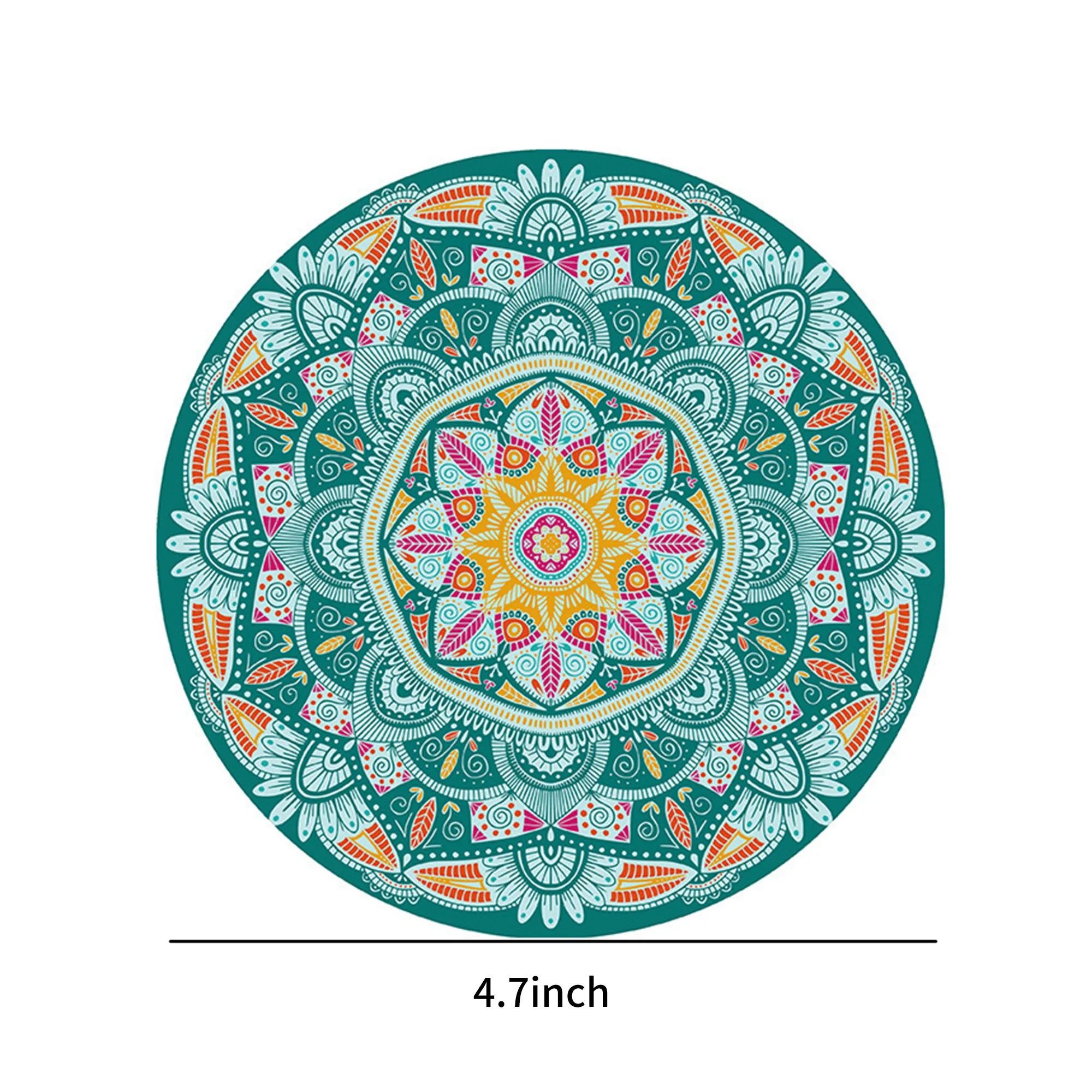Vibrant Rubber Coaster 4.7 Inch Protects from Heat 3
