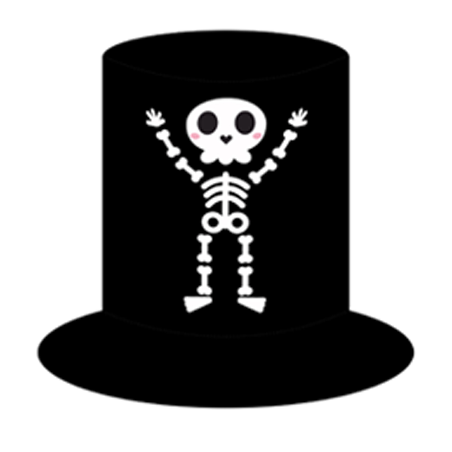 Polyester Halloween Skull Pumpkin Top Hat 4