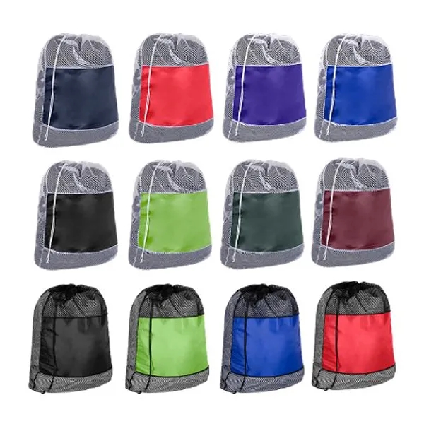 Mesh Cinch Laundry Bag-Full color 5