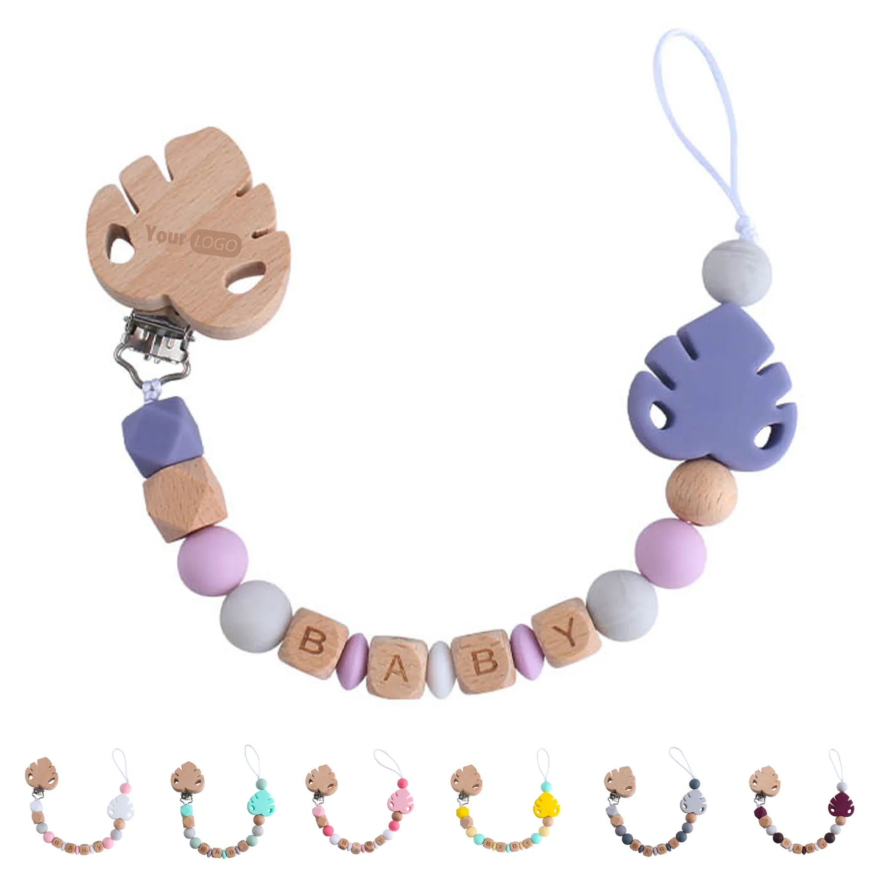Beech Leaf Pacifier Clip 9