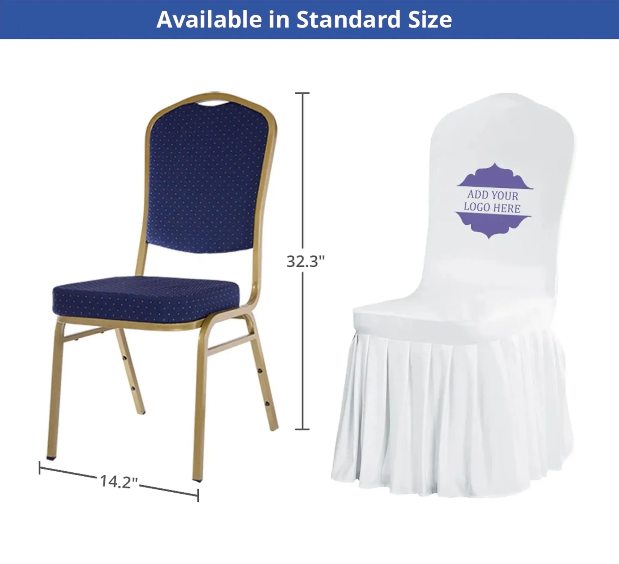 Pleated Banquet Chair Covers (14.2" x 32.3") 8