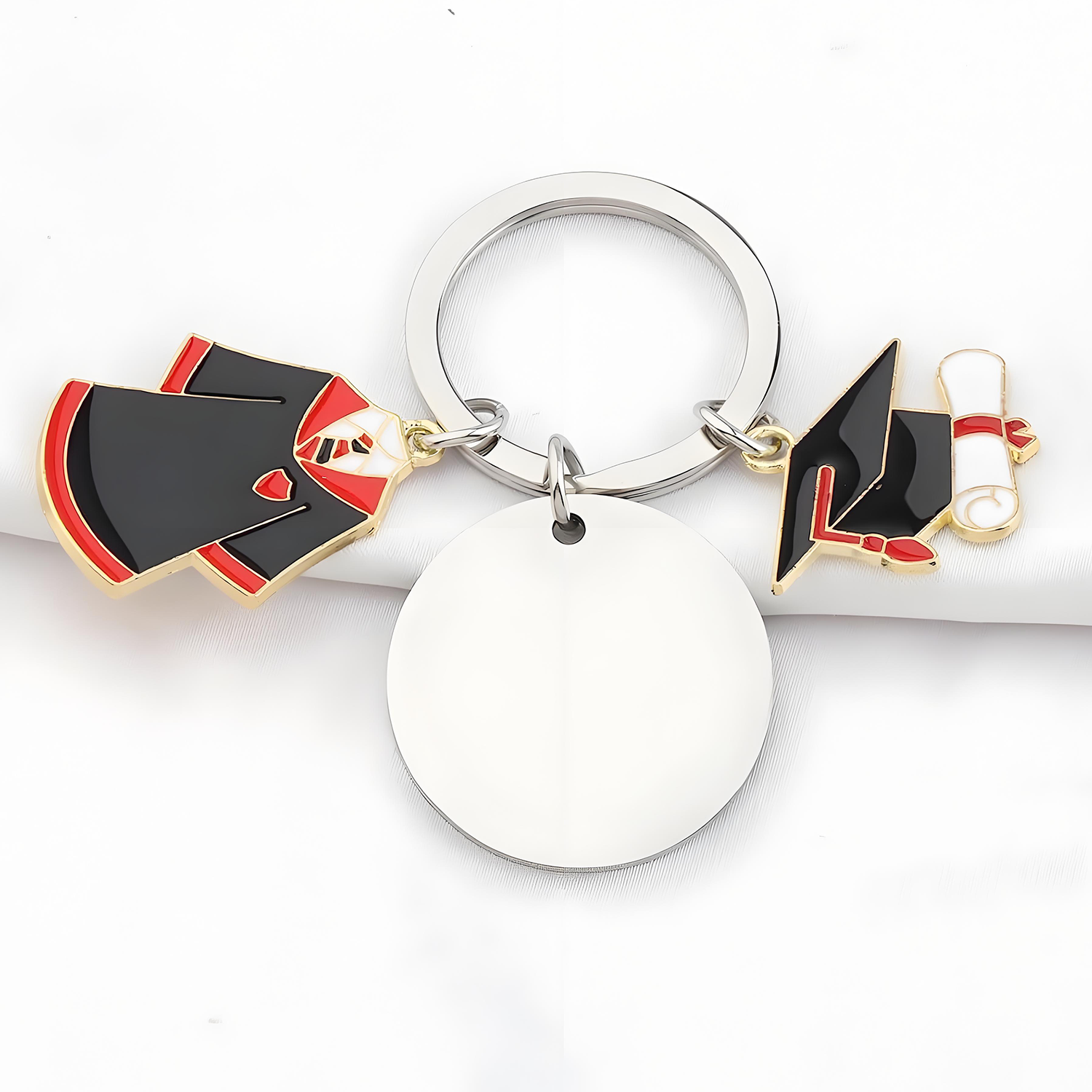 Creative Customized Graduation Stainless Steel Keychain 4