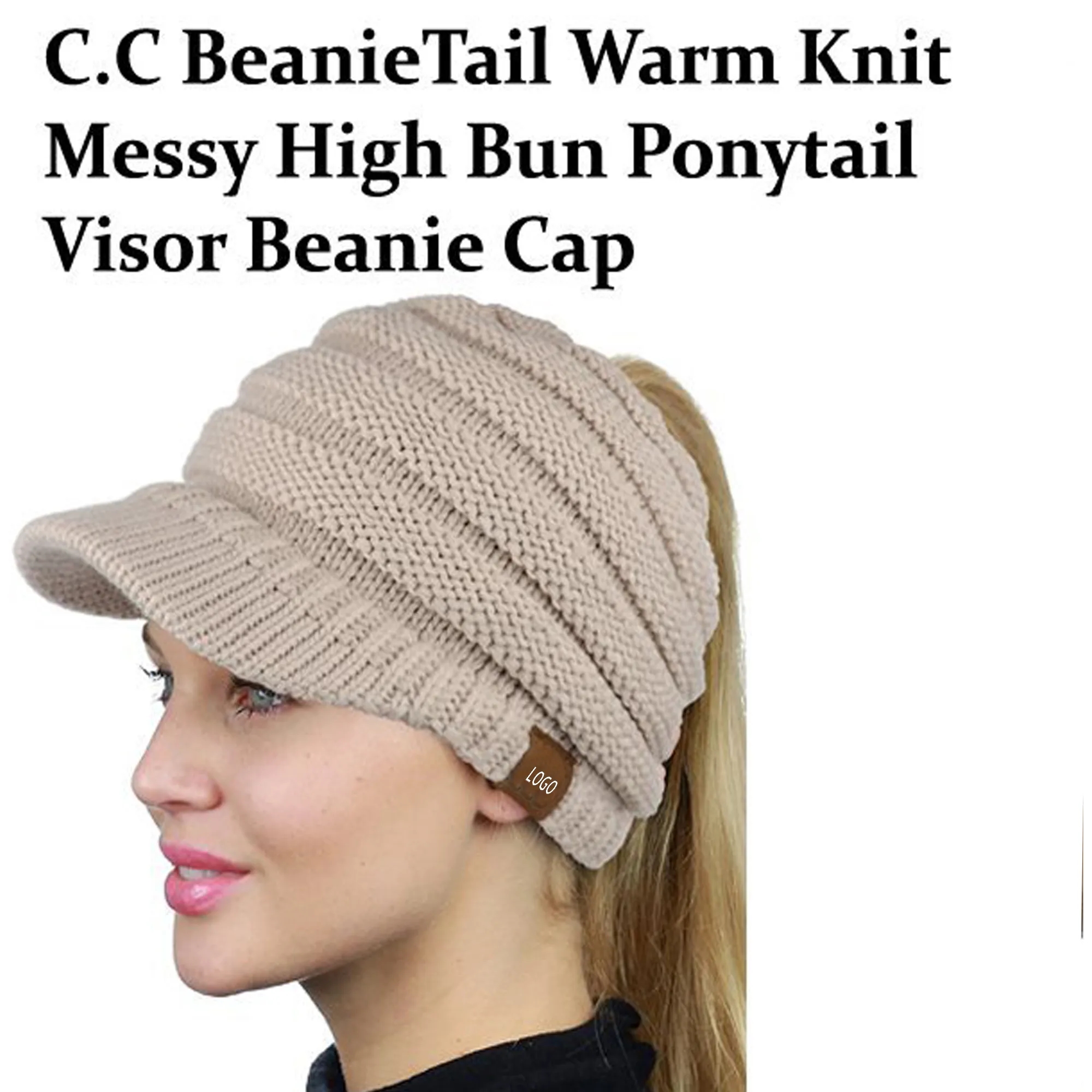 Knit Beanie Tail Hat For Adults 3