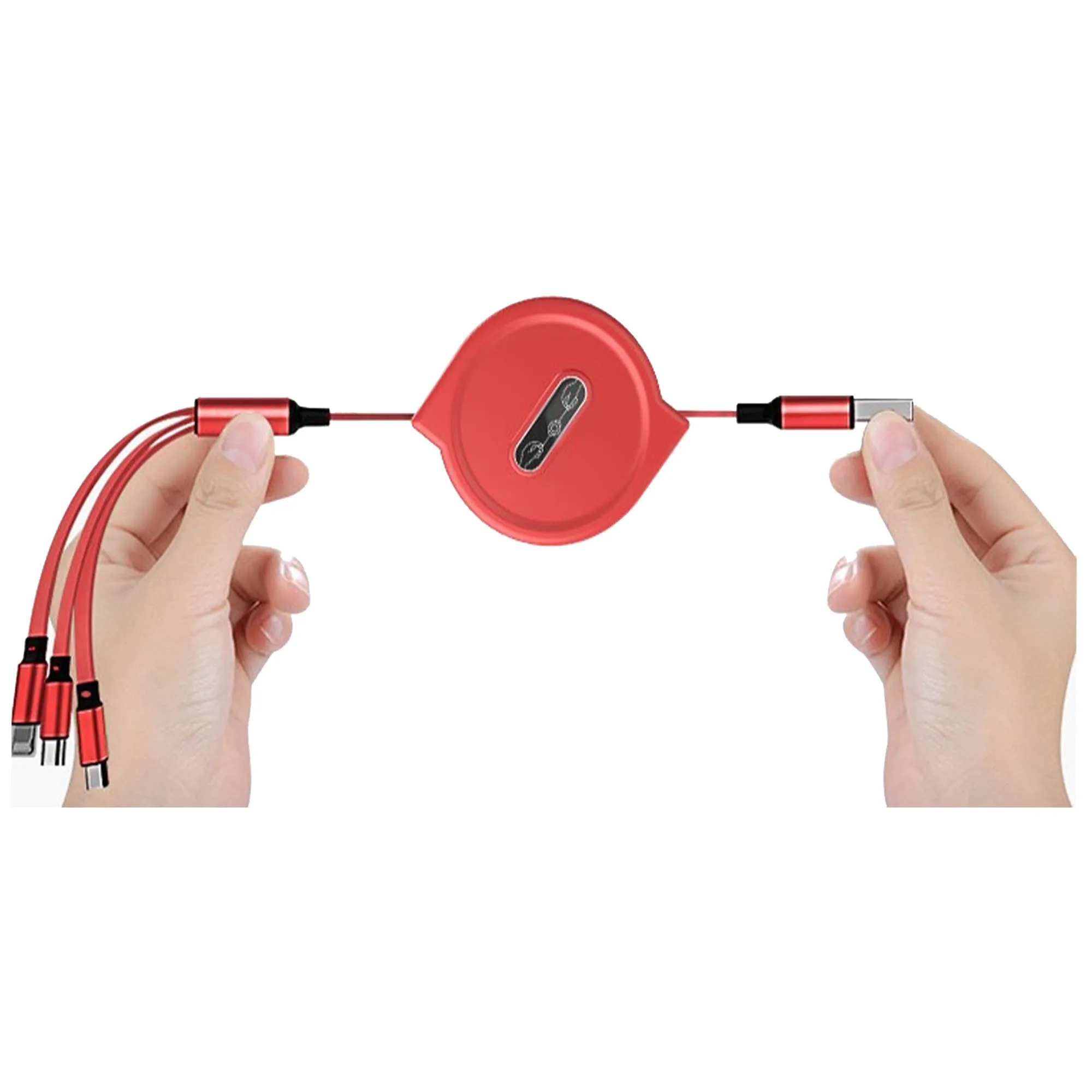 Custom Retractable 3 in 1 Charging Cables MOQ 100pcs 3