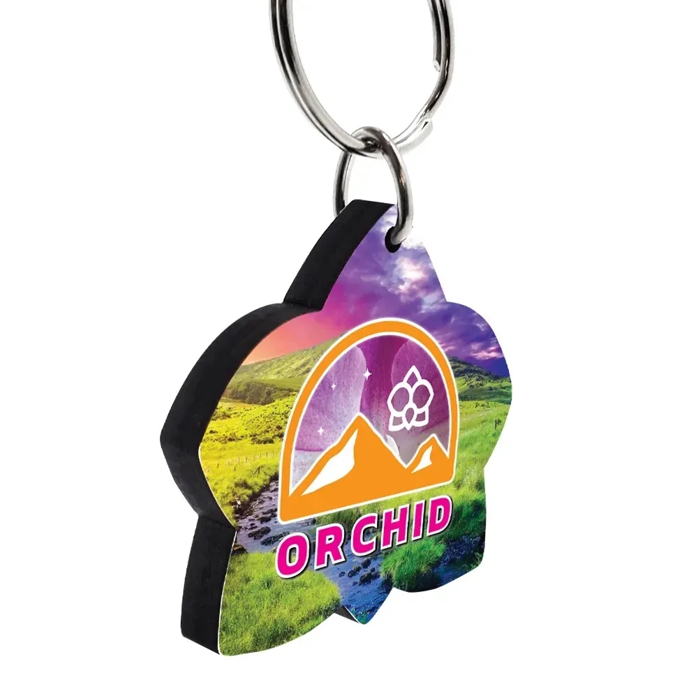 Ultra Vivid Recycled Wood Keychains 4