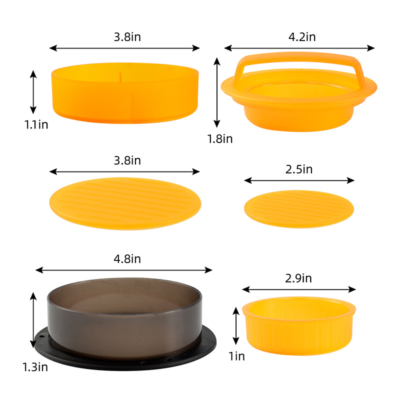 3-in-1 Burger Press Patty Maker 9