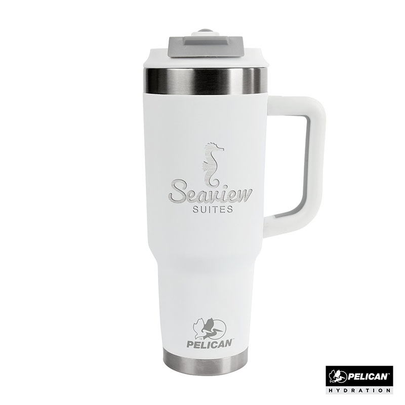 Pelican Porter™ Dual 40 oz. Dual Lid, Recycled Double Wall Stainless Steel Travel Tumbler 11