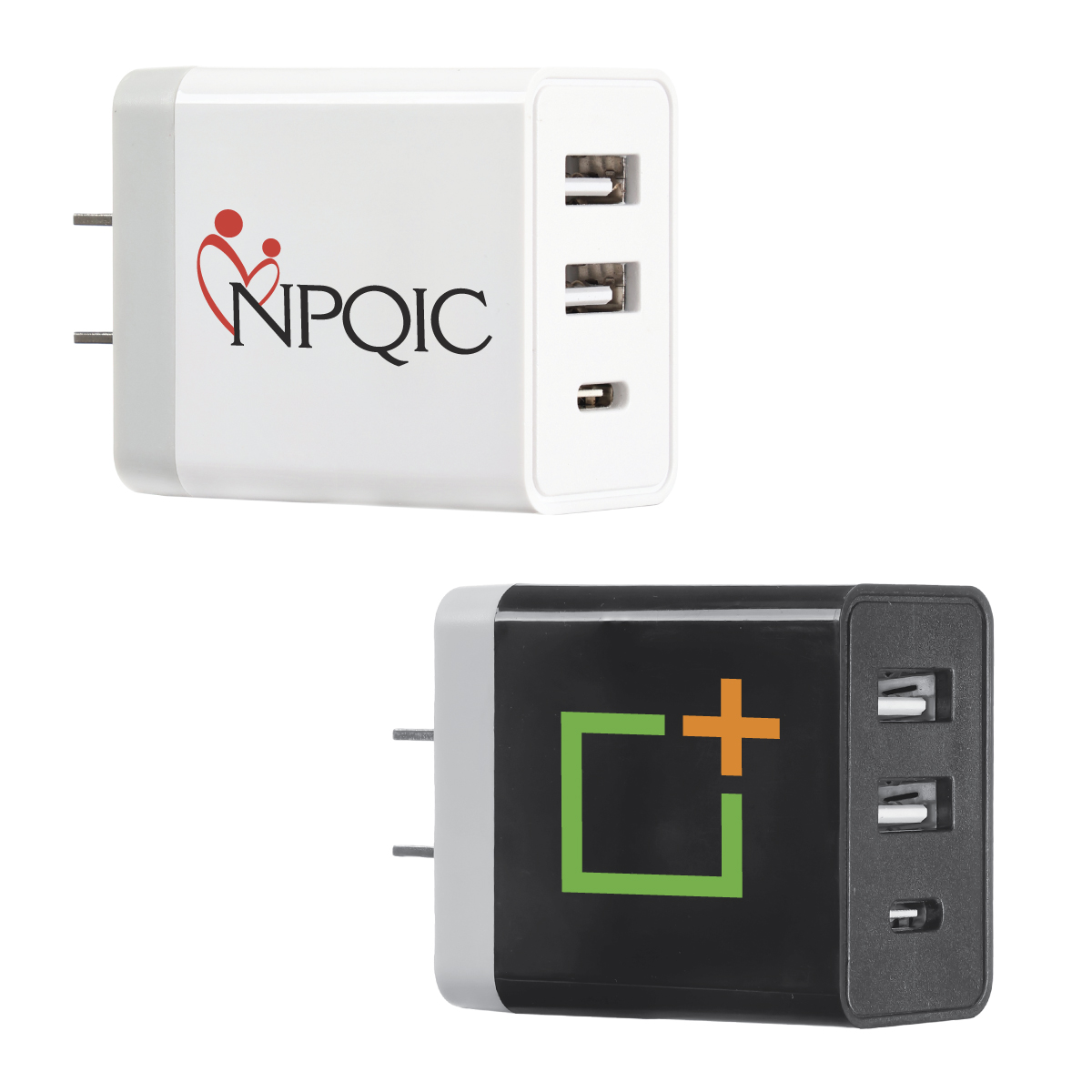 3 Port 18W USB-A / USB-C Power Wall Adapter 2