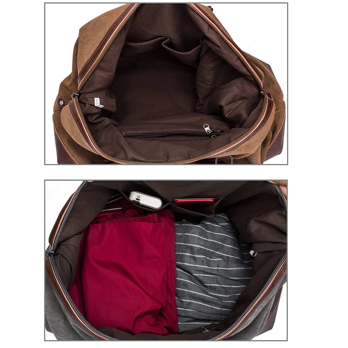 Canvas Leather Travel Duffle Bag 6