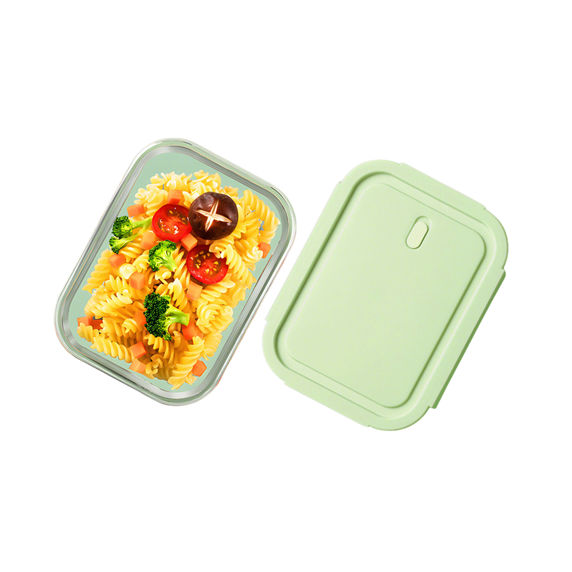 Microwave Safe Meal Prep Lunch Box 7.9" x 5.9" x 2.6" 2