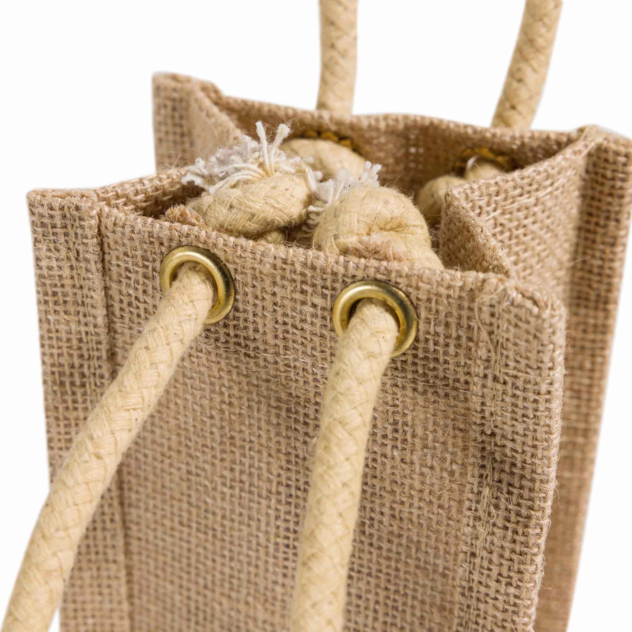 4'' Jute Wine Bag 2