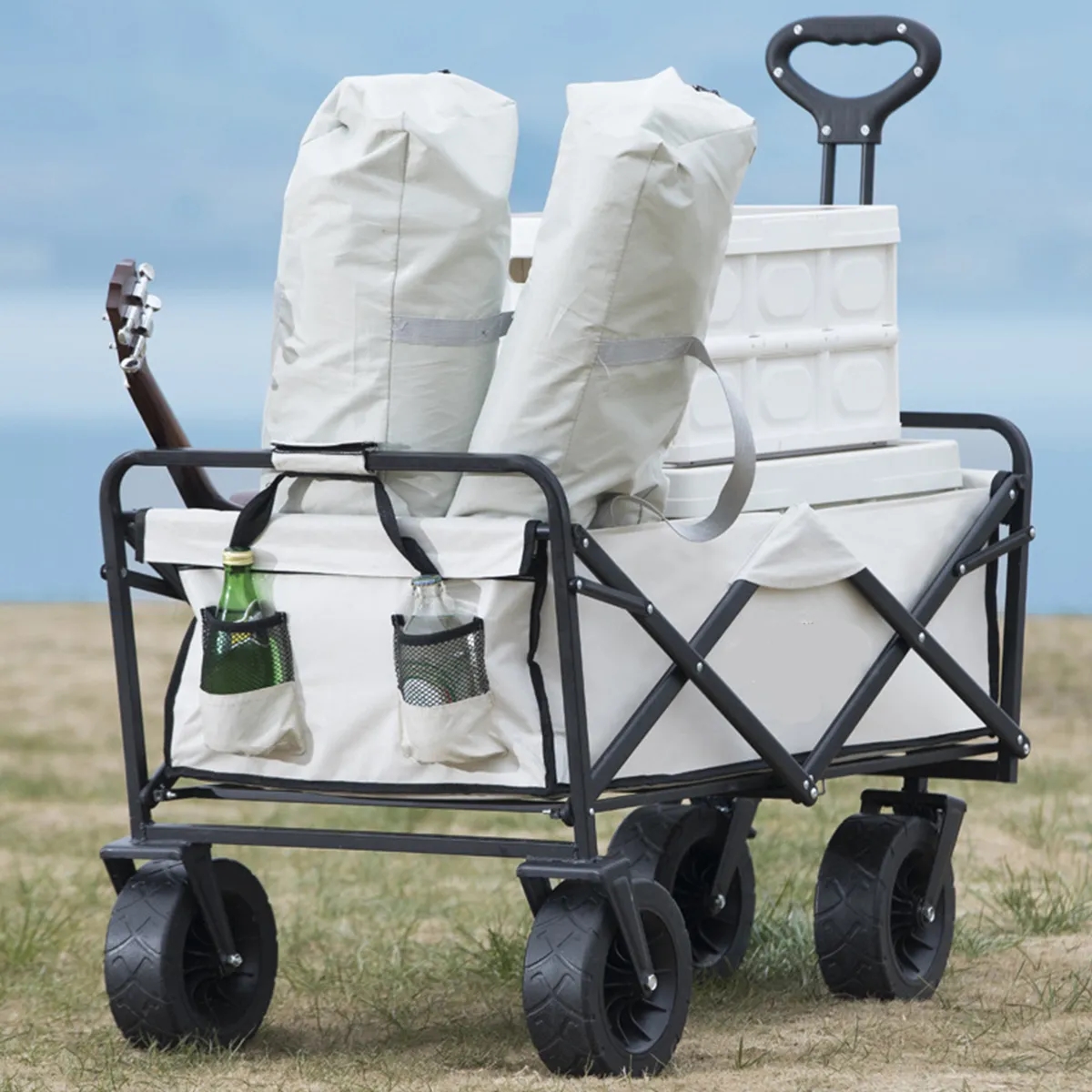 5'' 8" Outdoor Wagon Collapsible Camping Hand Trolley Carts 7