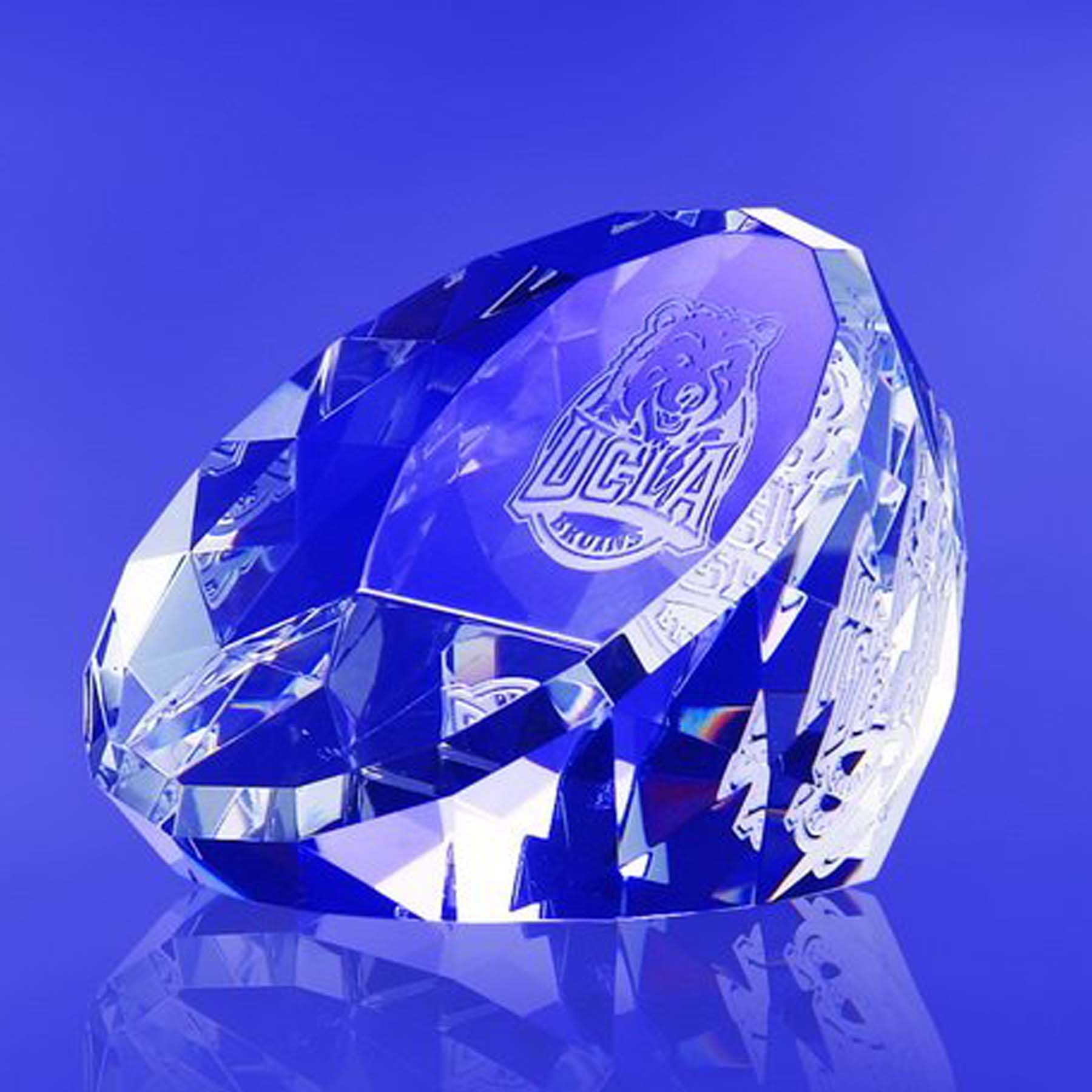 3" Standing Faceted Dome Paperweight 3