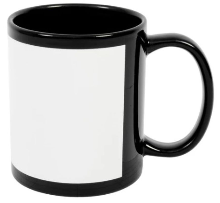 White Patch Full Color 11 oz. Black Mug 3