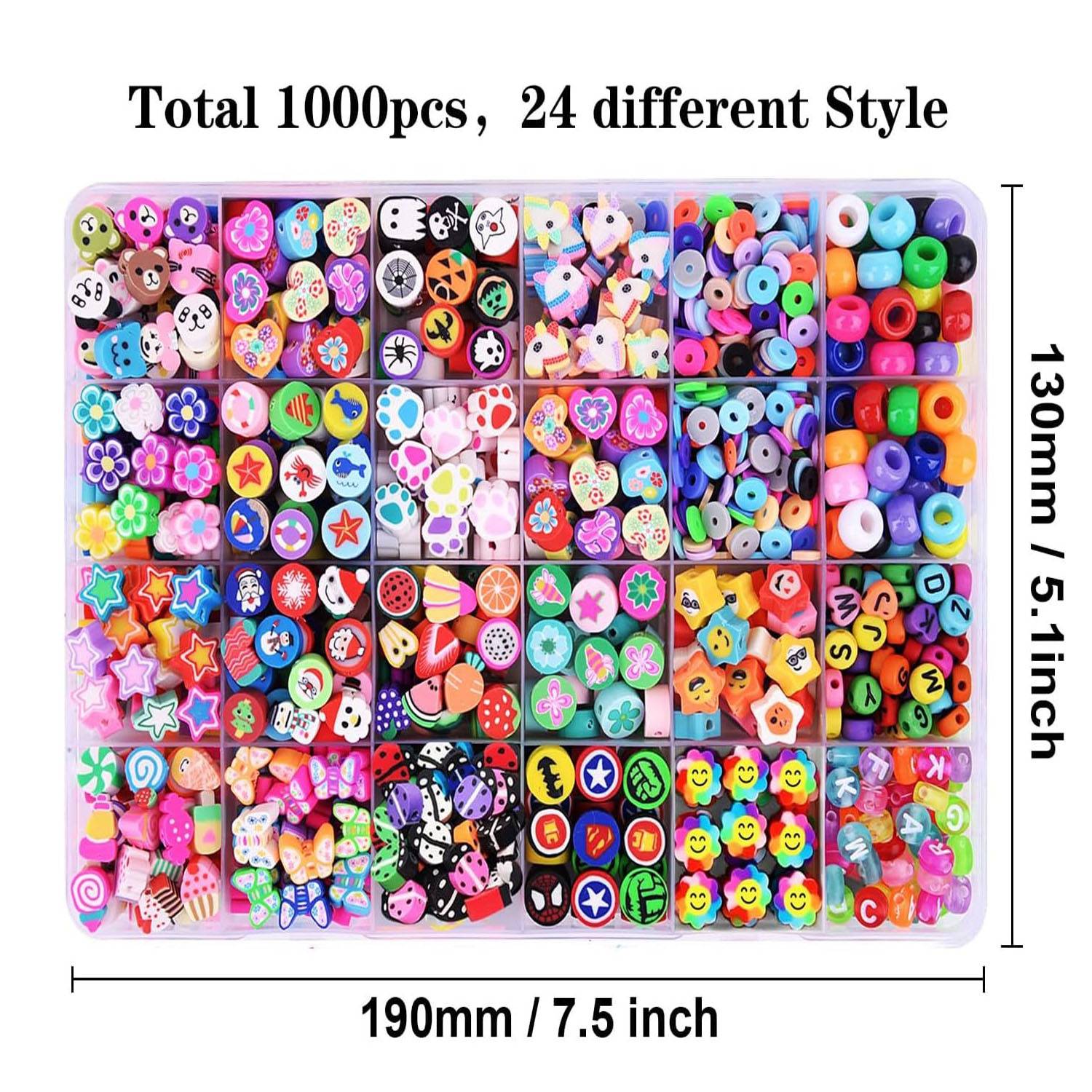 1000PCS Polymer Clay Beads Bracelet Making kit 2