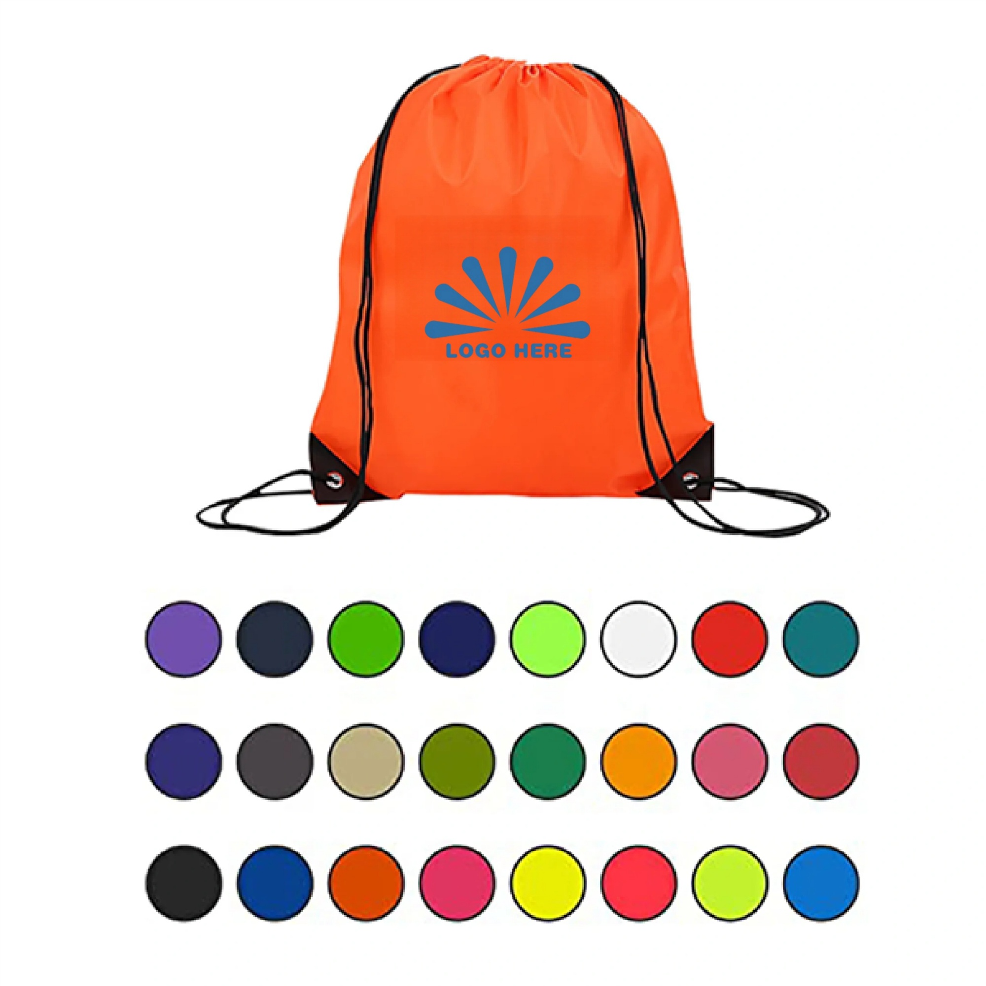 13"x17" 210D Polyester Drawstring Backpack 3