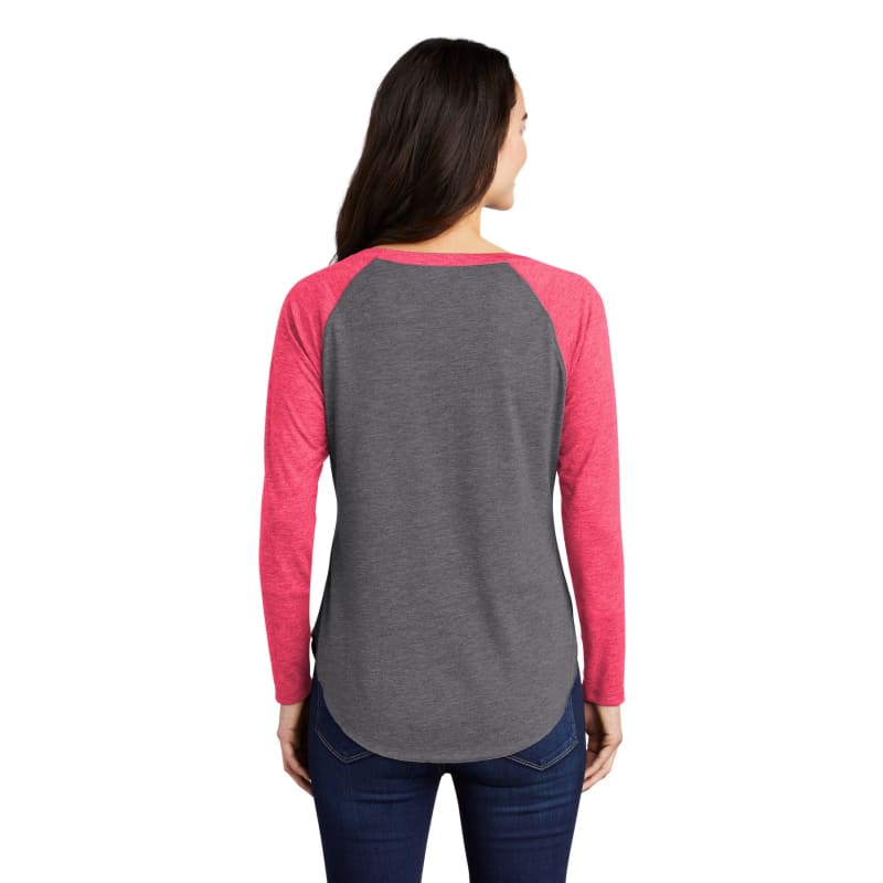 Sport-Tek Women's PosiCharge Long Sleeve Tri-Blend Wicking Scoop Neck Raglan Tee 6