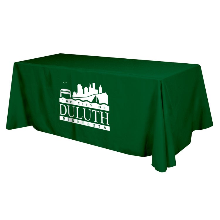 Flat 3-sided Table Cover - fits 8 foot standard table: Polyester 6