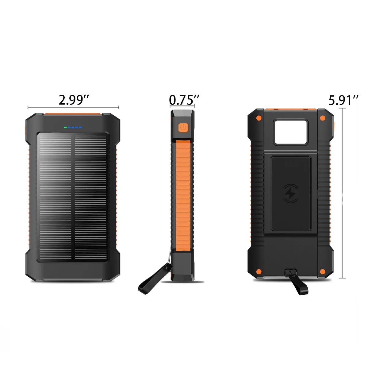 Outdoor Fast Battery Hand Crank Solar Charger Flashlight 6