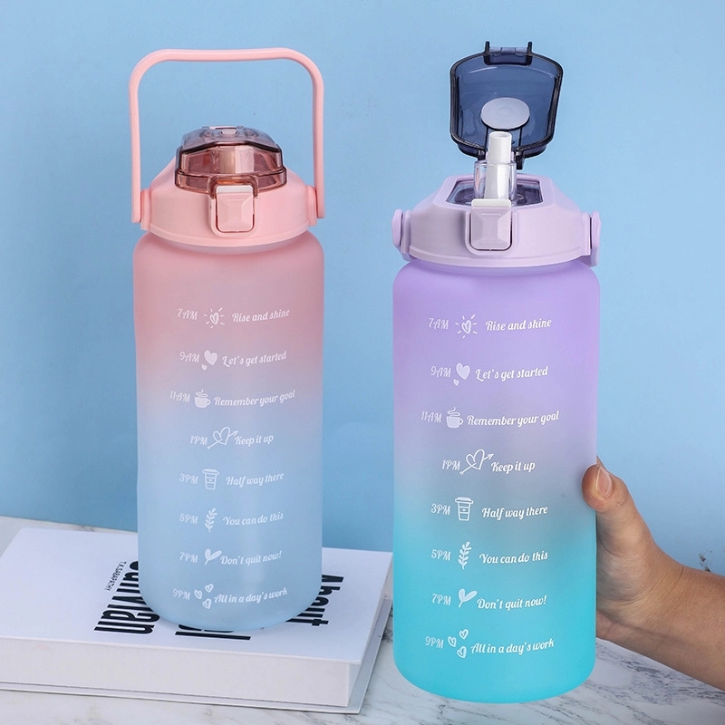67Oz Portable Large-Capacity Frosted Water Bottle 2