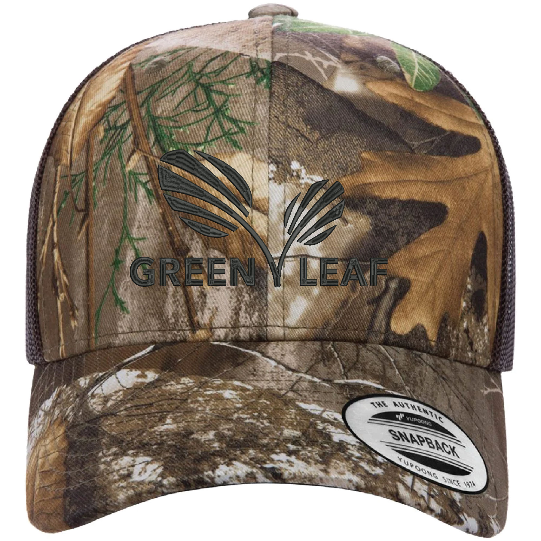 Yupoong 6606CA YP Classics Camo Retro Trucker Hat with Leatherette Patches or Embroidery 11