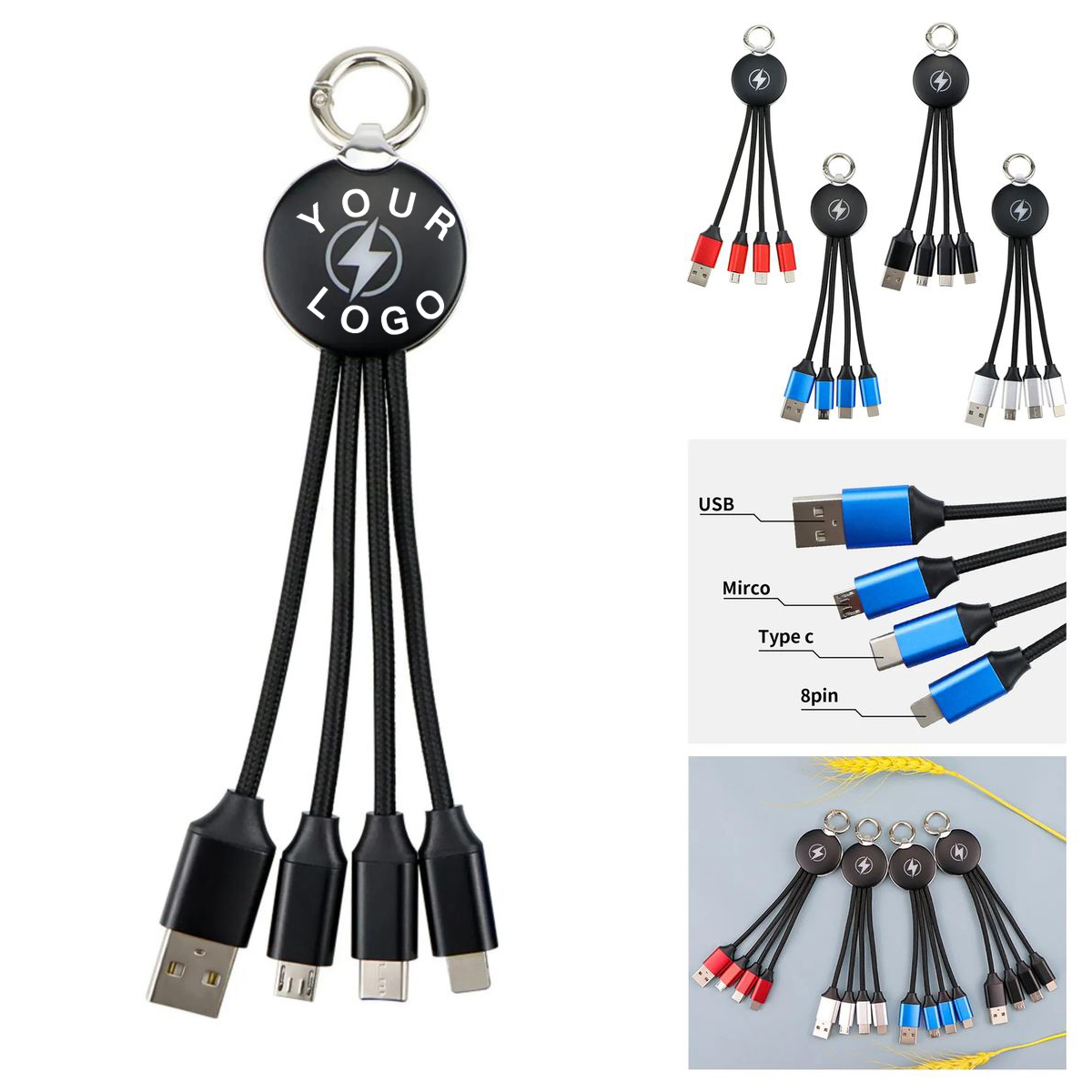 Plastic 3 in 1 Multi Charging Cable 5