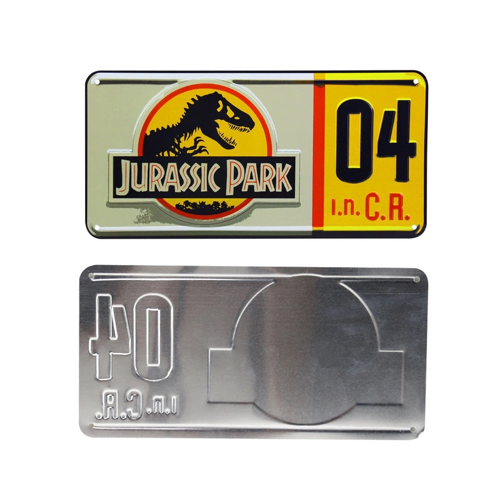Silver Deluxe Embossed License Plate 8