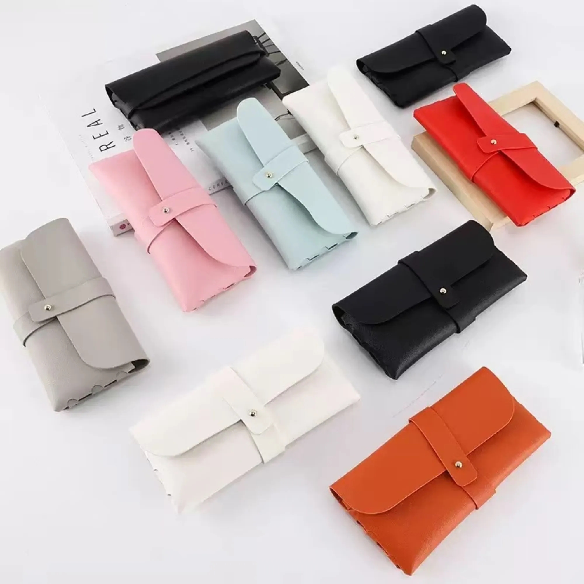 Glasses Case Single Nail Leather Sunglasses Bag 5