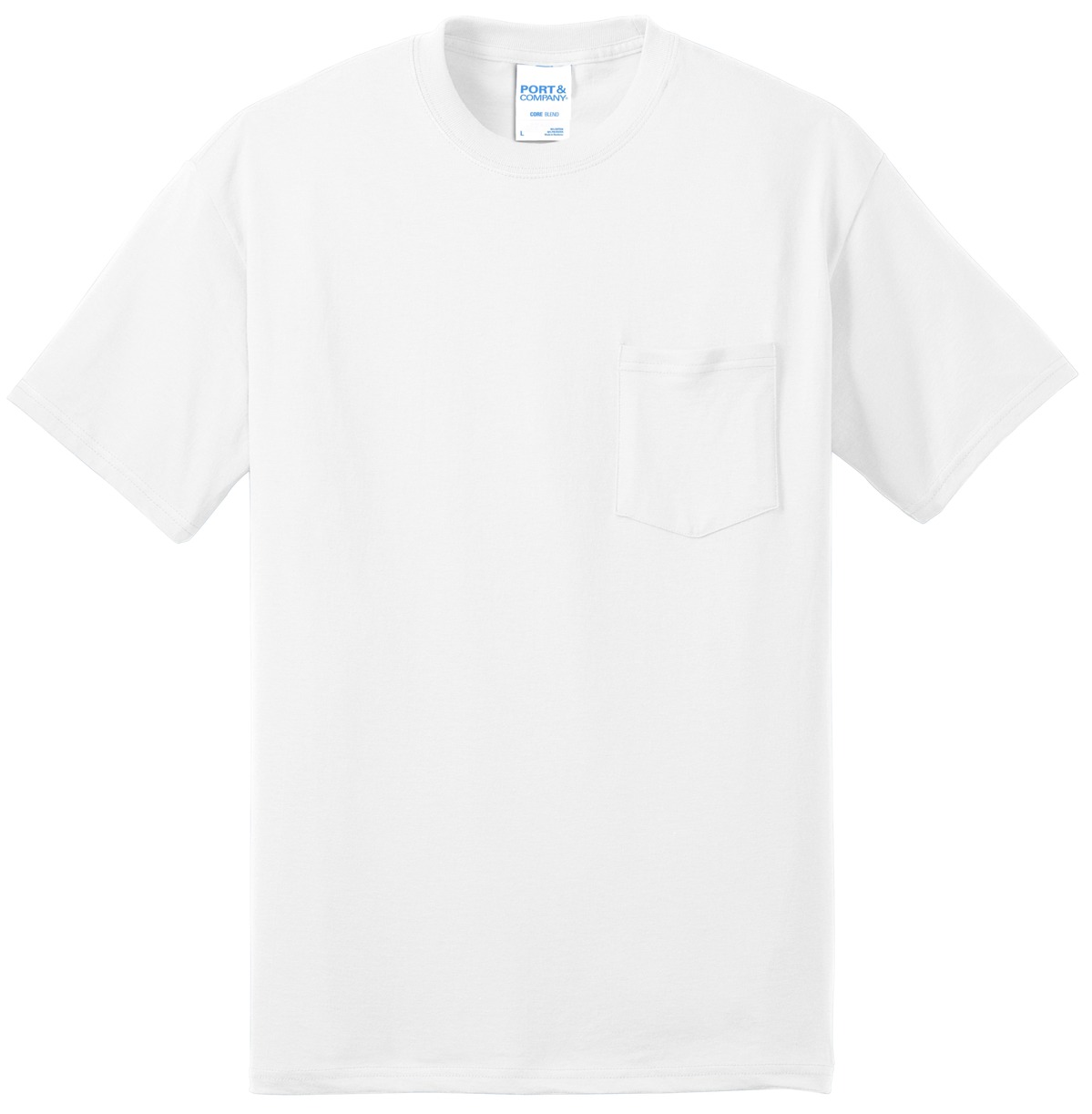 Port & Co Core Blend Pocket Tee. PC55P 39