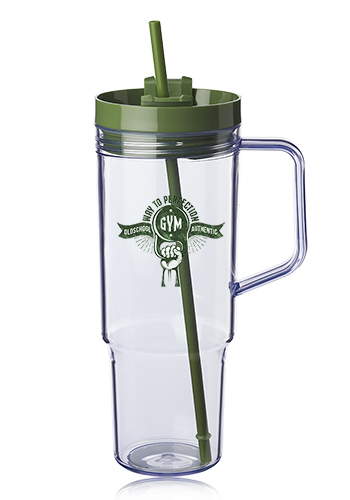 40 oz. Lincoln Plastic Tumbler with Handle 3