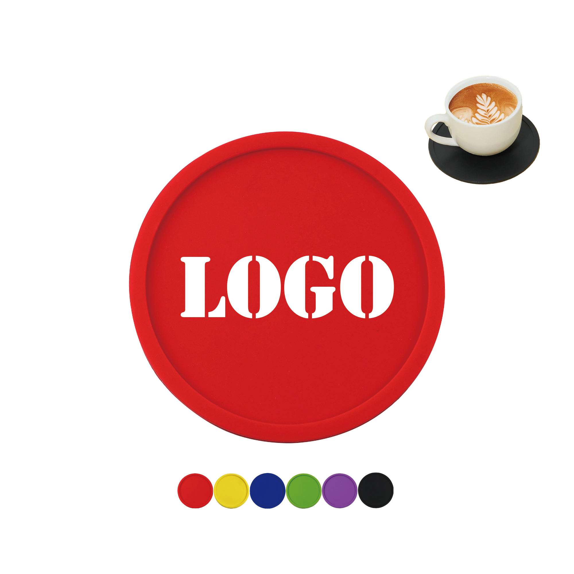 Round Silicone Coaster 1