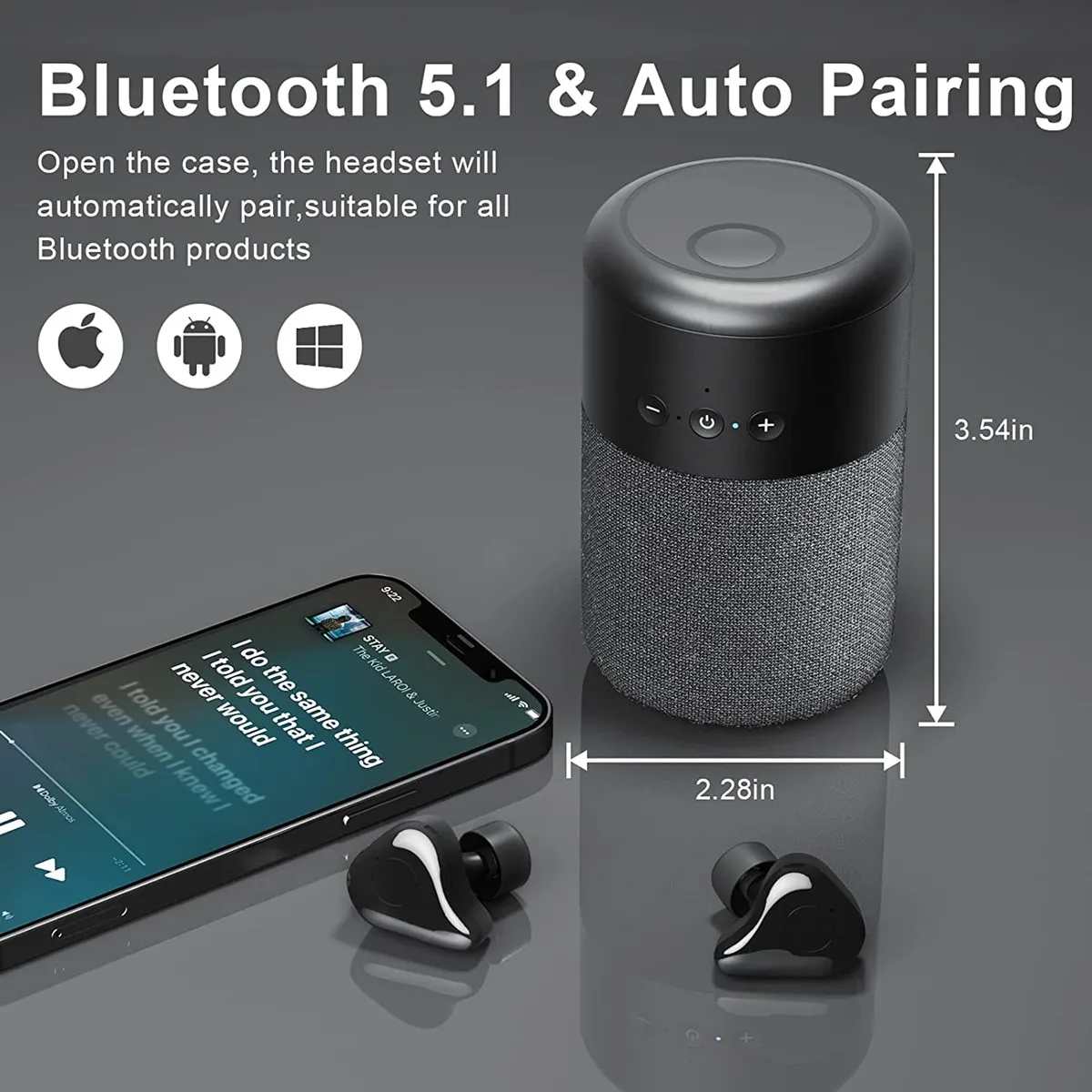 2 in 1 Bluetooth Speaker with Earbuds 1