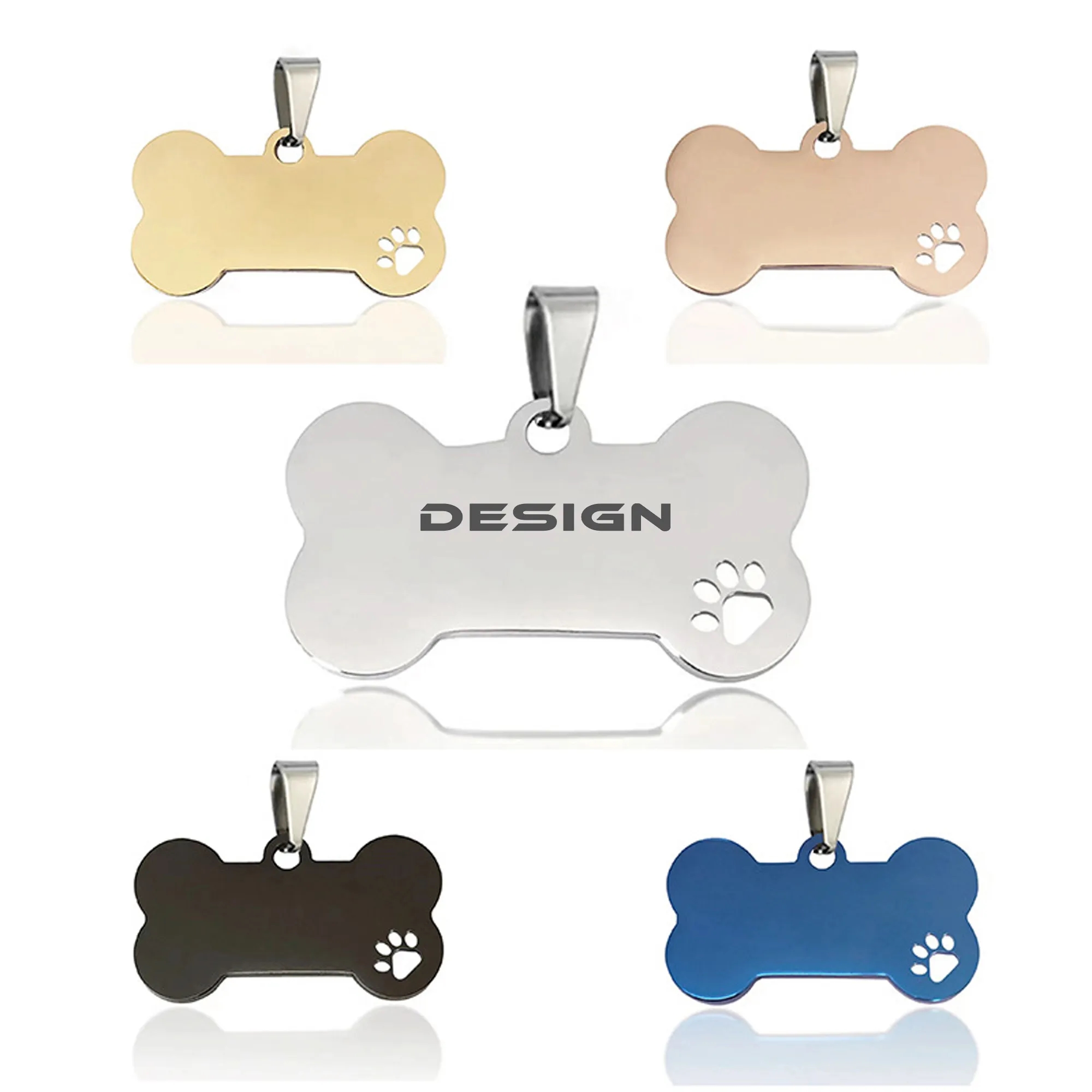 Bone Shape Pet ID Name Tag 4